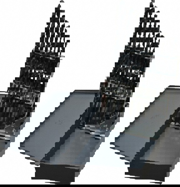 Drill Bit Set: Jobber Length Drill Bits, 15 Pc, 118 &deg;, High Speed Steel